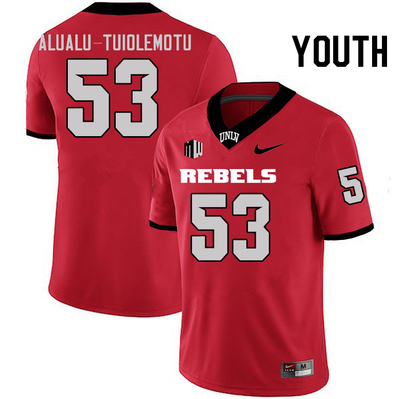 Youth #53 Blesyng Alualu-Tuiolemotu UNLV Rebels College Football Jerseys Stitched-Scarlet